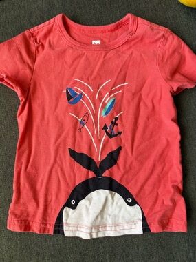 Tea Collection Coral Whale Tee with Nautical Print